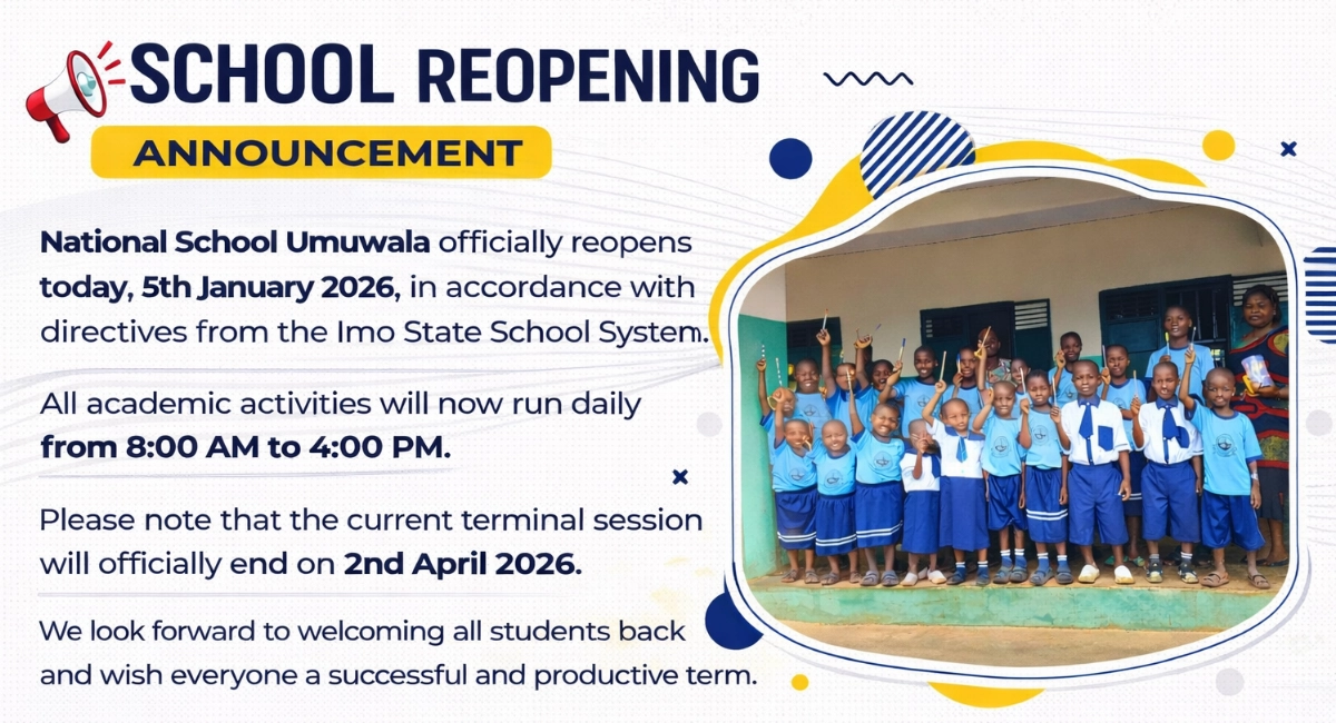 National School Umuwala Announcement